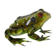 Load image into Gallery viewer, Metal Green American Bullfrog Statue
