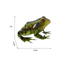 Load image into Gallery viewer, Metal Green American Bullfrog Statue
