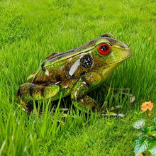 Load image into Gallery viewer, Metal Green American Bullfrog Statue
