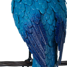 Load image into Gallery viewer, Metal Hanging Blue &amp; Gold Macaw Statue
