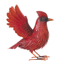 Load image into Gallery viewer, Metal Flying Cardinal Statue
