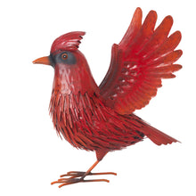 Load image into Gallery viewer, Metal Flying Cardinal Statue
