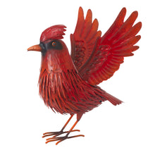 Load image into Gallery viewer, Metal Flying Cardinal Statue
