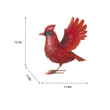 Load image into Gallery viewer, Metal Flying Cardinal Statue
