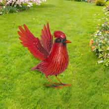 Load image into Gallery viewer, Metal Flying Cardinal Statue
