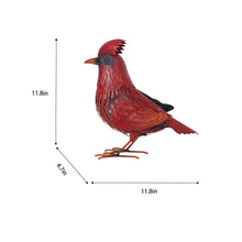 Load image into Gallery viewer, Metal Tall Cardinal Statue
