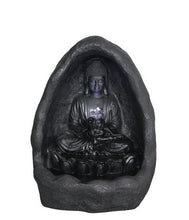 Load image into Gallery viewer, FOUNTAIN-BUDDHA SITTING IN GROTTO W/LED
