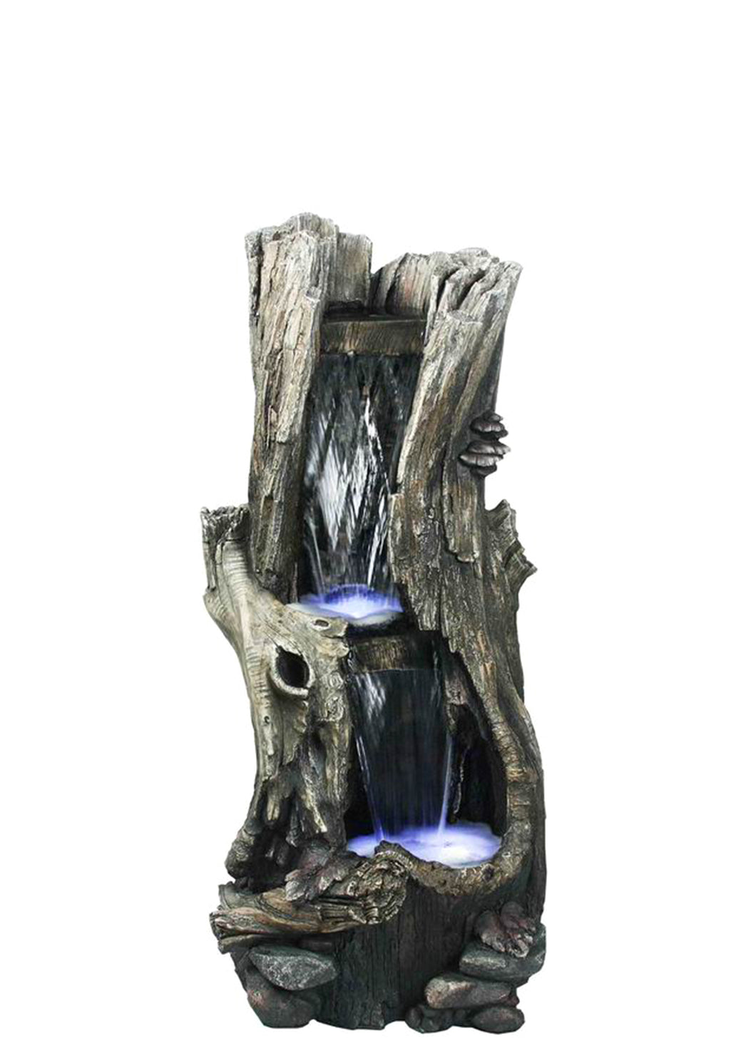FOUNTAIN-TREE TRUNK WATERFALL W/LED LITE