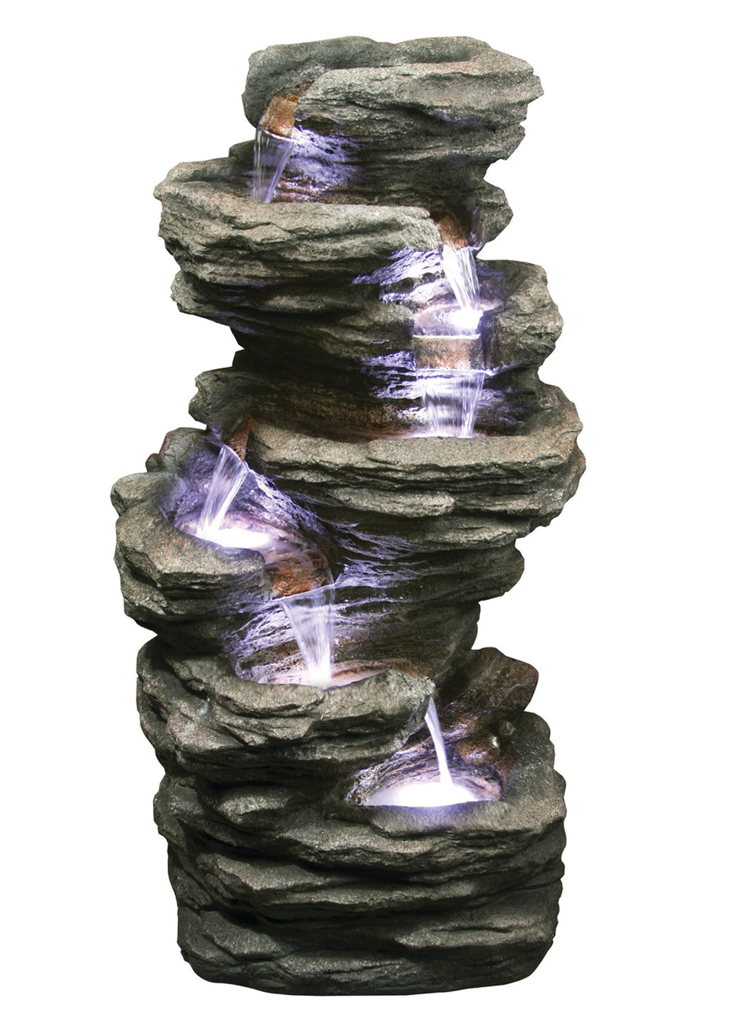 79476 - FOUNTAIN-7 LEVEL SLATE STONE W/LIGHT