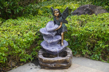 Load image into Gallery viewer, 79491-G - FAIRY ON THE ROCK FOUNTAIN W/ 2 WHITE LEDS
