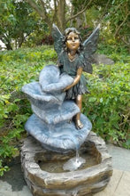 Load image into Gallery viewer, 79491-G - FAIRY ON THE ROCK FOUNTAIN W/ 2 WHITE LEDS
