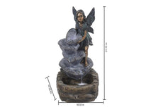 Load image into Gallery viewer, 79491-G - FAIRY ON THE ROCK FOUNTAIN W/ 2 WHITE LEDS
