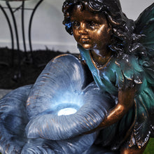 Load image into Gallery viewer, 79491-G - FAIRY ON THE ROCK FOUNTAIN W/ 2 WHITE LEDS
