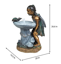 Load image into Gallery viewer, 79491-H - GIRL PLAYING BY WATER FOUNTAIN W/WHITE LED
