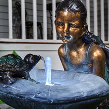 Load image into Gallery viewer, 79491-H - GIRL PLAYING BY WATER FOUNTAIN W/WHITE LED
