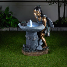 Load image into Gallery viewer, 79491-H - GIRL PLAYING BY WATER FOUNTAIN W/WHITE LED
