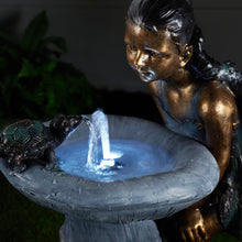 Load image into Gallery viewer, 79491-H - GIRL PLAYING BY WATER FOUNTAIN W/WHITE LED
