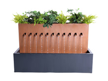 Load image into Gallery viewer, 79532-B - FOUNTAIN-ZINC METAL RECTANGLE WITH PLANTER
