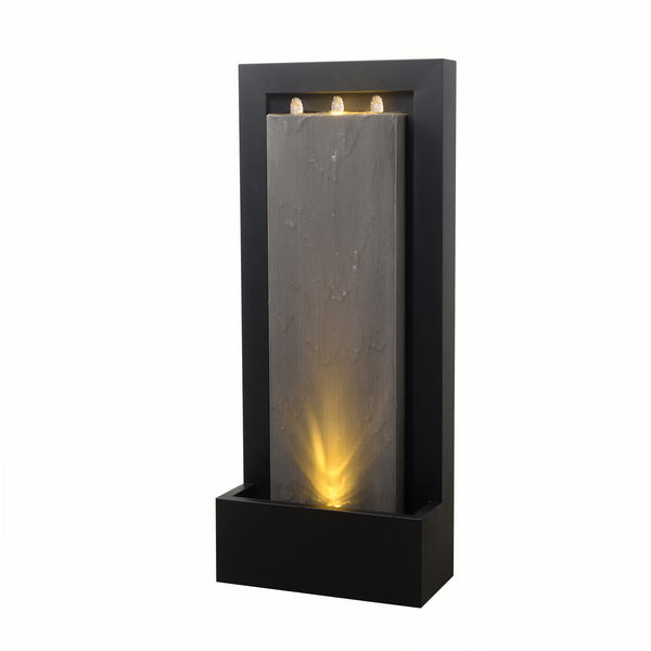79532-L-BG -  Zinc Metal Fountain with LED Lights - Serenity in Motion
