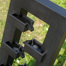 Load image into Gallery viewer, 79532-R-BK -  Black Elegance - Outdoor Metal Fountain HI-LINE GIFT
