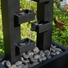 Load image into Gallery viewer, 79532-R-BK -  Black Elegance - Outdoor Metal Fountain HI-LINE GIFT
