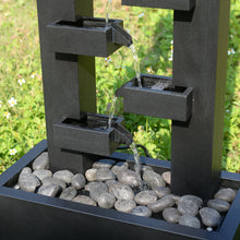 Load image into Gallery viewer, 79532-R-BK -  Black Elegance - Outdoor Metal Fountain HI-LINE GIFT
