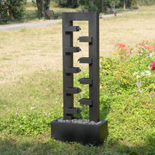 Load image into Gallery viewer, 79532-R-BK -  Black Elegance - Outdoor Metal Fountain HI-LINE GIFT
