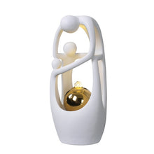 Load image into Gallery viewer, LARGE TRIPLE TABLETOP FOUNTAIN WITH STAINLESS  STEEL BALL
