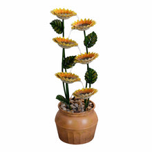 Load image into Gallery viewer, Sunflower Metal Fountain with Galvanized Finish - Outdoor
