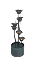 Load image into Gallery viewer, FOUNTAIN-LILY FLOWER W/ 5 WW LED-METAL
