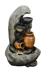 Load image into Gallery viewer, FOUNTAIN-TABLETOP CASCADING BOWLS &amp; JUGS W/ WW LED

