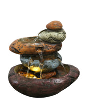 Load image into Gallery viewer, FOUNTAIN-TABLETOP MULTICOLOUR STONE W/ WW LED
