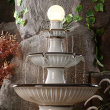 Load image into Gallery viewer, 79586-06-IV -  3 Tier Ceramic Fountain with Lights - Ivory Elegance HI-LINE GIFT
