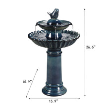 Load image into Gallery viewer, 79586-10-BB -  Ceramic Fountain - Blue Tranquility, No Lights HI-LINE GIFT
