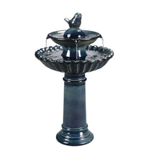 Load image into Gallery viewer, 79586-10-BB -  Ceramic Fountain - Blue Tranquility, No Lights HI-LINE GIFT
