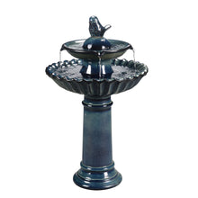 Load image into Gallery viewer, 79586-10-BB -  Ceramic Fountain - Blue Tranquility, No Lights HI-LINE GIFT
