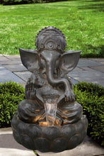 Load image into Gallery viewer, 79590-B - 35IN GANESHA SCULPTURAL OUTDOOR FOUNTAIN WITH WW LEDs
