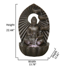 Load image into Gallery viewer, 79590-F - STACKING BOWLS BUDDHA FOUNTAIN W/WT LED
