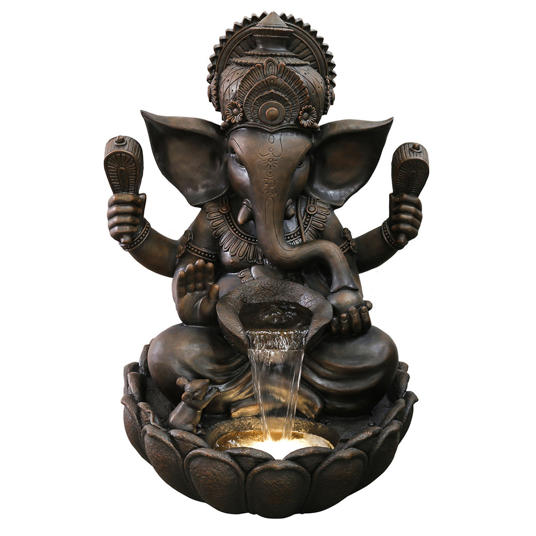 FOUNTAIN-32 INCH GANESHA W/ 4 WW LED