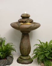 Load image into Gallery viewer, 79591 - FOUNTAIN-STONE PEDESTEL BIRD BATH /W WW LED &amp; STRIP LIGHT
