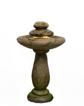 Load image into Gallery viewer, 79591 - FOUNTAIN-STONE PEDESTEL BIRD BATH /W WW LED &amp; STRIP LIGHT
