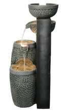 Load image into Gallery viewer, 79610 - 4 TIERS MODERN CASCADING WATER FOUNTAIN OUTDOOR W/WW LEDS
