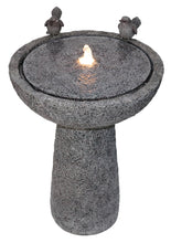 Load image into Gallery viewer, 79613-A - 27&quot; H NATURAL FINISH BIRD BATH FOUNTAIN OUTDOOR W/WW LED
