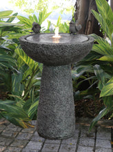 Load image into Gallery viewer, 79613-A - 27&quot; H NATURAL FINISH BIRD BATH FOUNTAIN OUTDOOR W/WW LED
