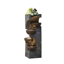 Load image into Gallery viewer, 79749 - 36&quot; H STACKING BOWLS FOUNTAIN W/4 WW LED LIGHTS
