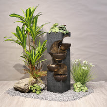 Load image into Gallery viewer, 79749 - 36&quot; H STACKING BOWLS FOUNTAIN W/4 WW LED LIGHTS
