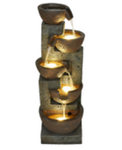Load image into Gallery viewer, 79751 - 32&quot; H STACKING BOWLS FOUNTAIN W/4 WW LEDS
