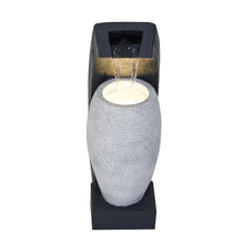 Load image into Gallery viewer, CONTEMPORARY VASE WATER FOUNTAIN W/WARM WHITE LED

