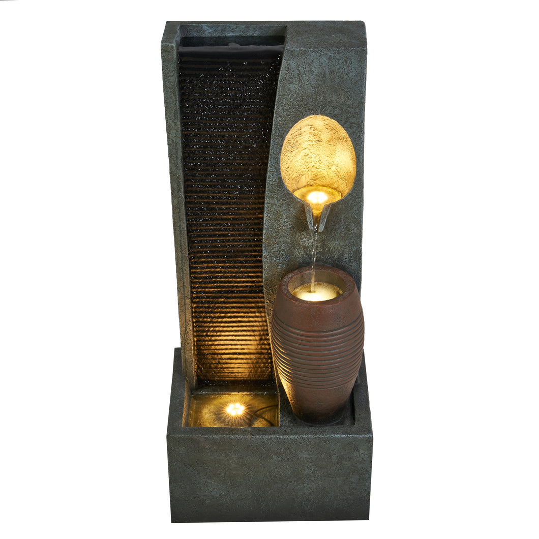 79754 - 32' H RAINFALL VASE FOUNTAIN W/3 WW LEDS
