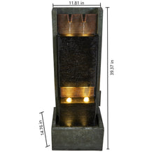 Load image into Gallery viewer, 79755 - 40&quot; H RECTANGULAR FREESTANDING FOUNTAIN W/6 WW LEDS
